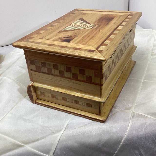 Vintage Puzzle Box With Inlaid Wooden Pyramid For Sale - Image 10 of 13