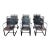 Vintage Salterini Style Patio Chairs, Set of Six For Sale