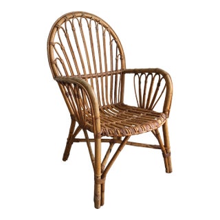 Midcentury Bamboo Chair For Sale