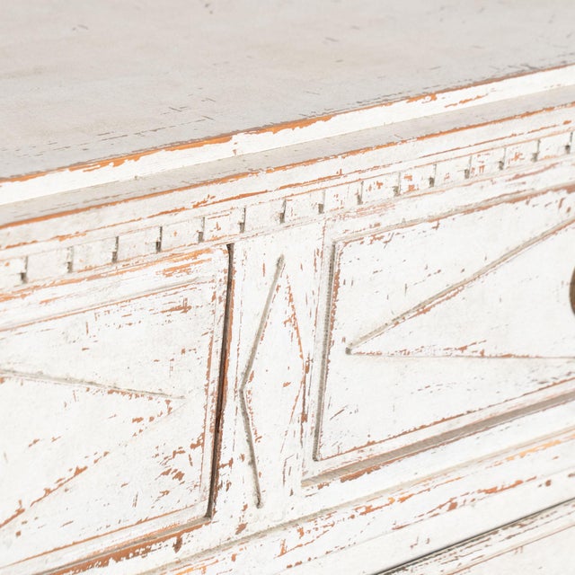 19th Century Swedish White Painted Pine Sideboard Buffet For Sale - Image 10 of 15