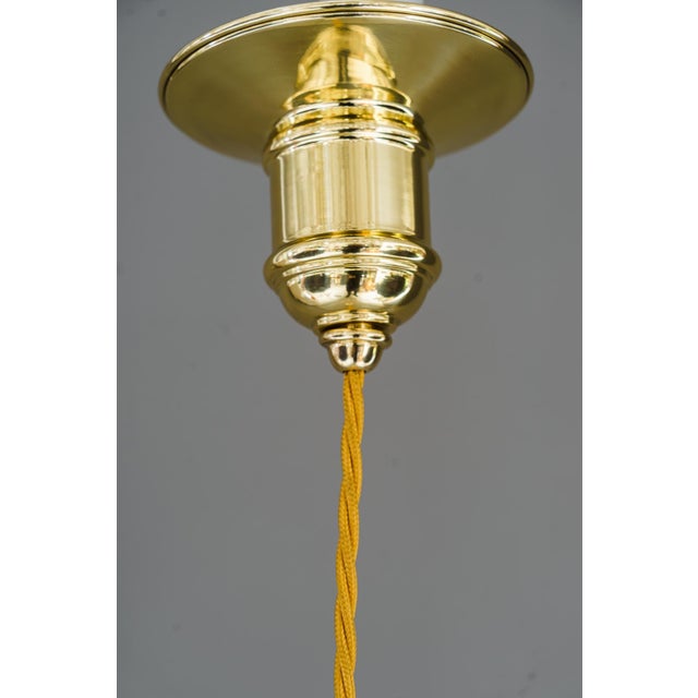 Art Deco Pendants with Opaline Glass Shades, Vienna, 1920s, Set of 2 For Sale - Image 11 of 15