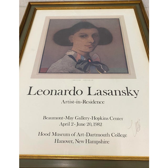 Printmaking Materials Leonardo Lasansky Signed & Framed Exhibition Poster C.1982 For Sale - Image 7 of 11