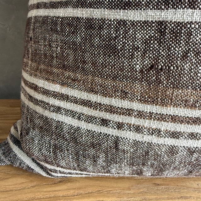 Not Yet Made - Made To Order Vintage Rug Pillow Cover With Stripes For Sale - Image 5 of 9