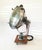 Vintage nautical or industrial ship spotlight by Crouse Hinds, mounted on wood base, circa 1930. For display purposes...