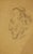 Pompeo Borra, Portrait-Profile, 1950s, Pencil on Paper For Sale