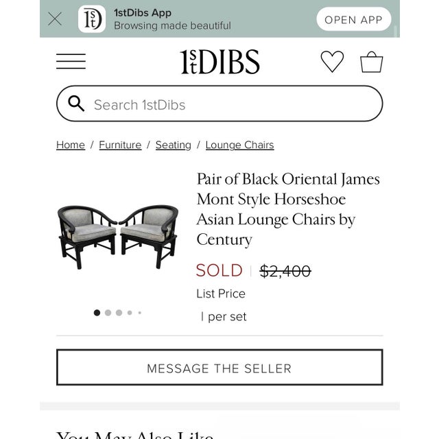 1950s Pair of Black Frame Asian Ming Style Horseshoe Armchairs, For Sale - Image 13 of 13