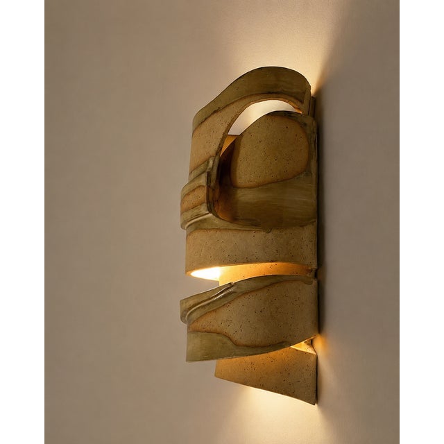 Contemporary Sculptural Wall Light by Katia Langeard For Sale - Image 3 of 4