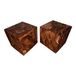 Late 20th Century Teak Week Side Tables - a Pair For Sale