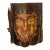 Vintage Hand Carved Face on a Wooden Log ~ Decorative Decor For Sale