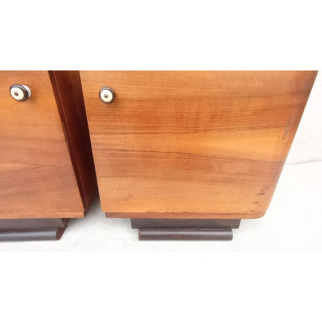 Art Deco Bedside Tables by Jindrich Halabala, 1940s, Set of 2 For Sale - Image 6 of 18