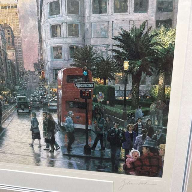 1990s Circa 1990 Thomas Kinkade "San Francisco, Late Afternoon at Union Square", Signed For Sale - Image 5 of 12