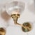 Set of Four American Classical Brass and Halophane Glass Sconces For Sale In New York - Image 6 of 7