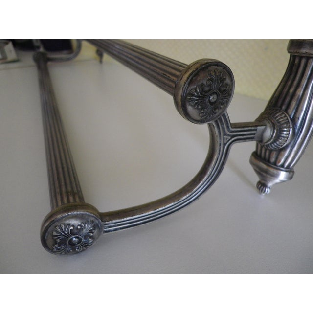 Metal Vintage Double Wall-Mounted Towel Rack, 1970 For Sale - Image 7 of 13