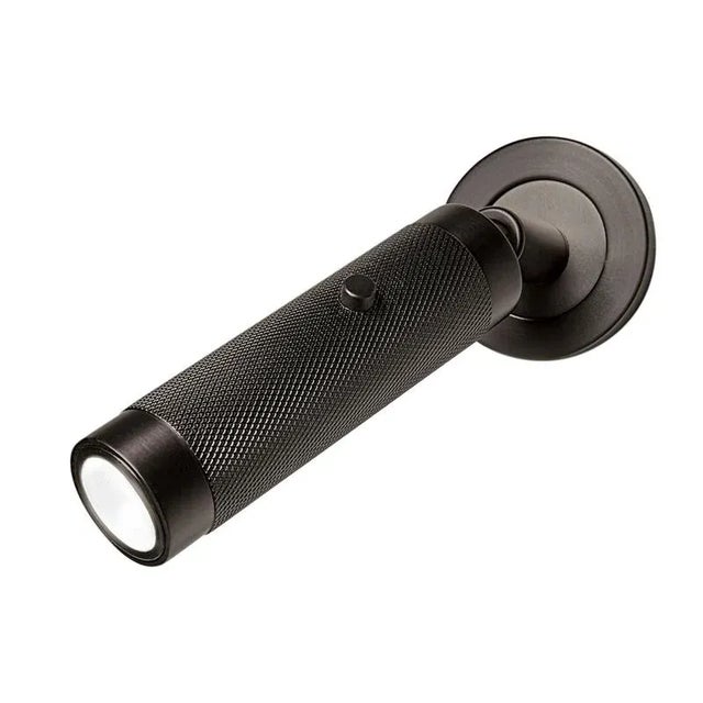 The Cylindrical Head Has Detailed Knurling And A Black On/Off Push Switch. There Is A Discrete Round Backplate With...
