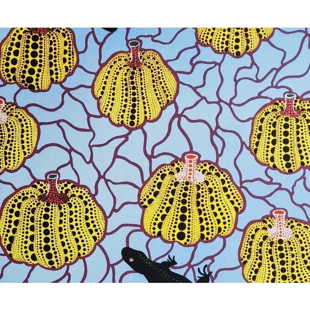 Pop Art After Yayoi Kusama, Black Lizards, Lithograph, 1990s Reproduction For Sale - Image 3 of 9