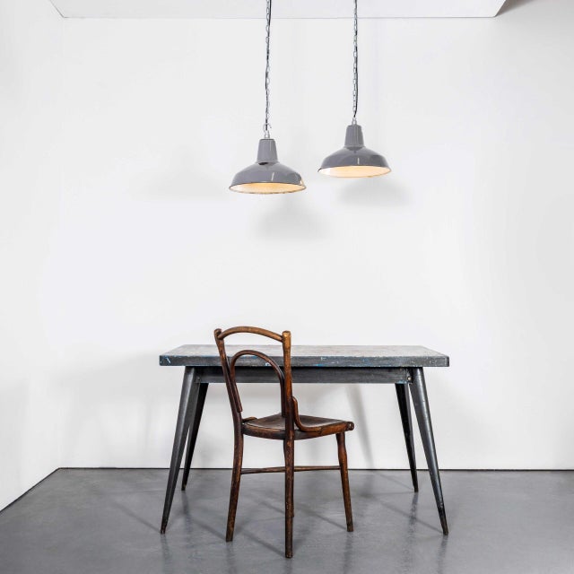 : 1950’s industrial benjamin enamelled pendant lamps 14 inch – pair. Benjamin was arguably the market leader in industrial...