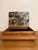 American Vintage Genuine Incolay Stone Dogs Playing Poker Jewelry Chest Walnut Box With Tray For Sale - Image 3 of 7