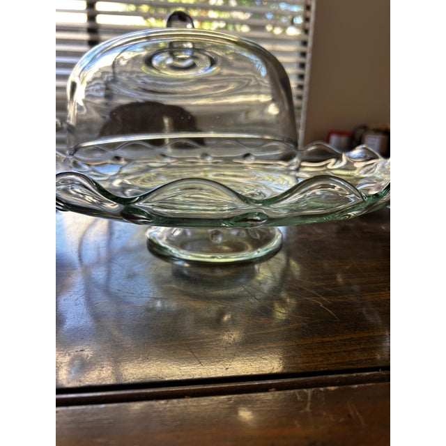 Traditional Vintage Princess House Cake Plate and Dome For Sale - Image 3 of 3