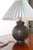 A beautiful spherical ceramic table lamp by Aluminia, Royal Copenhagen. It originally was a vase by Nils Thorsson that had...