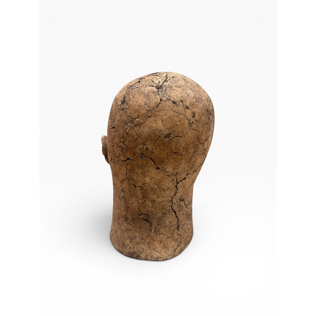 Late 20th Century Late 20th Century Large Contemporary Studio Ceramic Sculptural Head Bust For Sale - Image 5 of 8