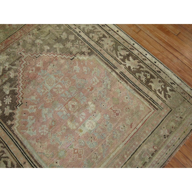 Turkish Antique Turkish Oushak Prayer Rug no. 30963 For Sale - Image 3 of 7