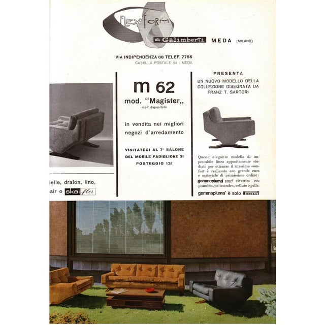 Set of Italian Armchairs by Franz Sartori for Flexform, 1965 For Sale - Image 6 of 8