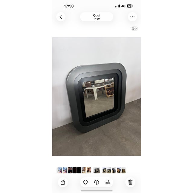 Wood Wooden Wall Mirror, 1970s For Sale - Image 7 of 8
