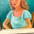 Vintage Boho 1952 Original Oil Portrait on Canvas For Sale In West Palm - Image 6 of 10