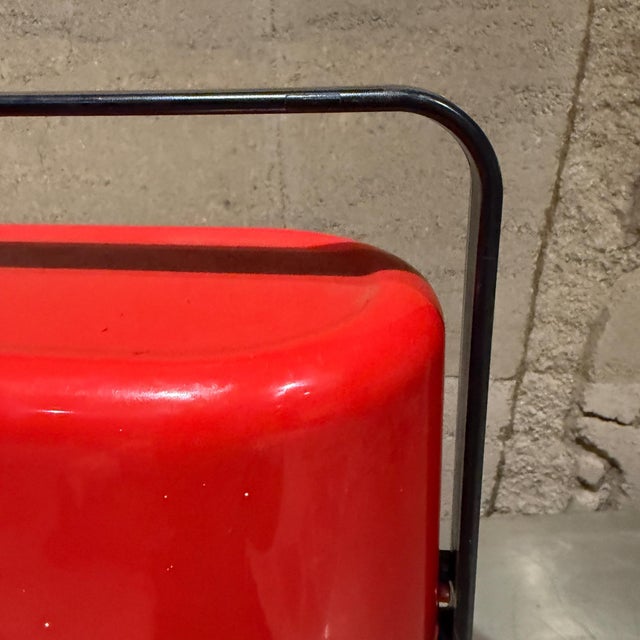 Mid-Century Modern Vintage Red Byo Insulated Two-Bottle Wine Cooler Richard Carlson Décor Australia For Sale - Image 3 of 15