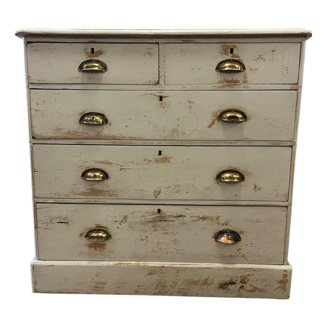 Victorian Painted Pine Chest of Drawers For Sale