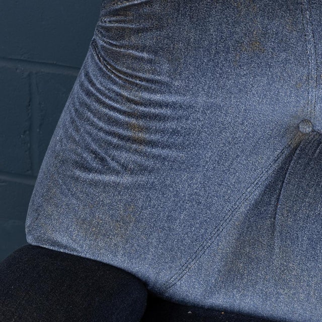 20th Century Italian Blue Velvet Armchairs by Agostino Lescai for Brevetti, 1970s, Set of 2 For Sale - Image 14 of 18