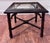Chinoiserie Vintage Chinoiserie Chippendale Style Mahogany Solid Wood, Glass & Brass Finish Side Table For Sale - Image 3 of 12