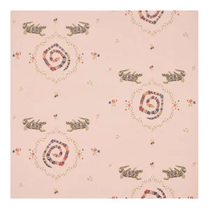 Sample - Schumacher X Backdrop Reptilia Wallpaper in Muted Pink
