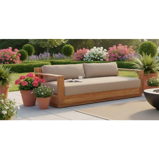 Imperial Grove Outdoor Solid Teak Wood- 84" For Sale - Image 10 of 15