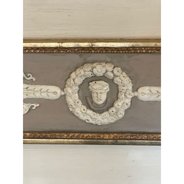 Neoclassical 19th C. French Neoclassical Trumeau Mirror For Sale - Image 3 of 14