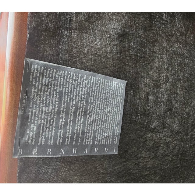 Pair of Late 20th Century Bernhardt Maple and Cherry Upholstered Armchairs For Sale - Image 12 of 12