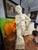 White Pair of Mid 20th Century Female Figural Marble/Alabaster Carved Table Lamps For Sale - Image 8 of 8