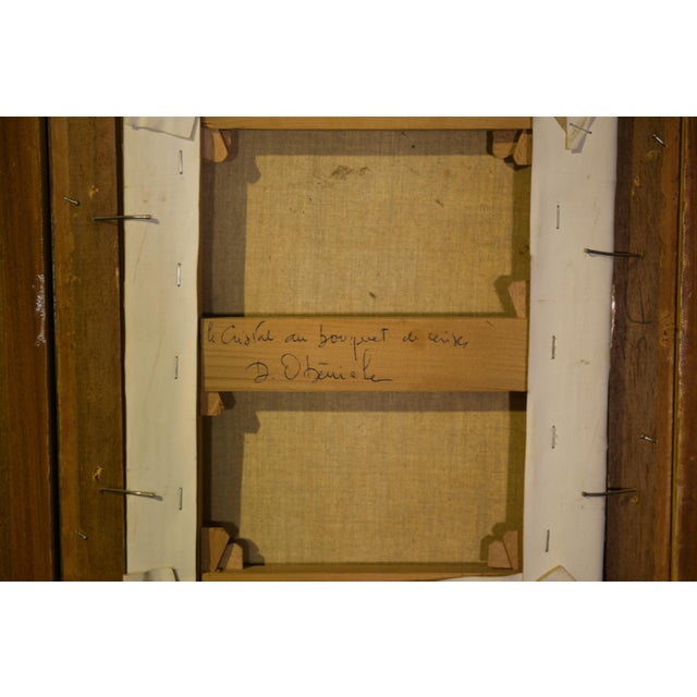 Obeniale, Crystal with a Bouquet of Cherries, 1950s, Oil Painting on Canvas, Framed For Sale - Image 4 of 8