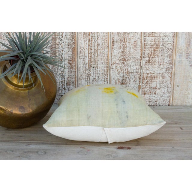 Textile Vintage Akai Tie Dyed Organic Silk Pillow For Sale - Image 7 of 10