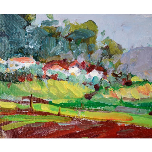 1990s "Salinas Valley Farm" - Fauvist Landscape in Oil on Artist's Board by Will Light For Sale - Image 5 of 11