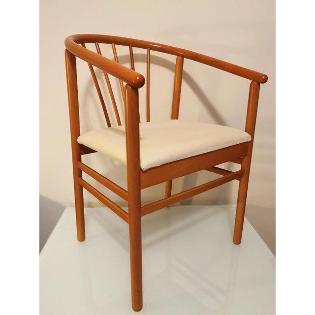 Italian Curved Food with Fabric Seat Lounge Chair, 1990s For Sale - Image 10 of 10