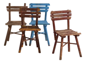 Antique School Chairs, 1920, Set of 4