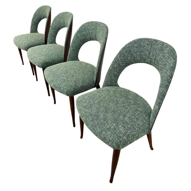 Mid-Century Modern Mid-Century Danish Modern Open Back Dining Chairs - Set of 4 For Sale - Image 3 of 8