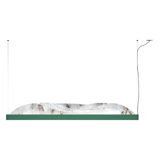 Contemporary Giapeto Freedom Green Metal Pendant Lamp by Alabastro Italiano For Sale - Image 3 of 3
