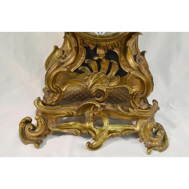 Louis XV Style Fireplace Trim in Gilded Bronze, Set of 3 For Sale - Image 9 of 18
