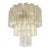Italian Luxury Champagne “Tronchi” Murano Glass Flush Mount in Venini Style For Sale