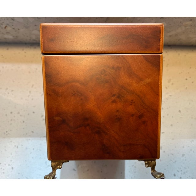1980s Set of 2 Wooden Tea Caddies, Georgian Sarcophagus Form For Sale - Image 10 of 15