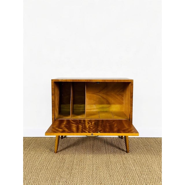 Vintage Brown Walnut Cabinet, 1960 For Sale - Image 9 of 15