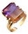 Gold Ring with Bicolor Cut Amethyst For Sale