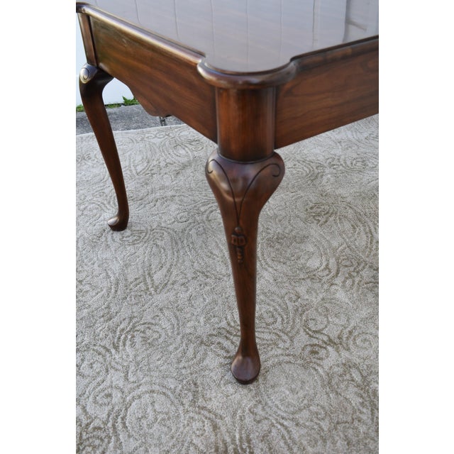 1990s Vintage Harvest House Cherrywood Queen Anne Style Side Table W/Drawer For Sale - Image 5 of 12